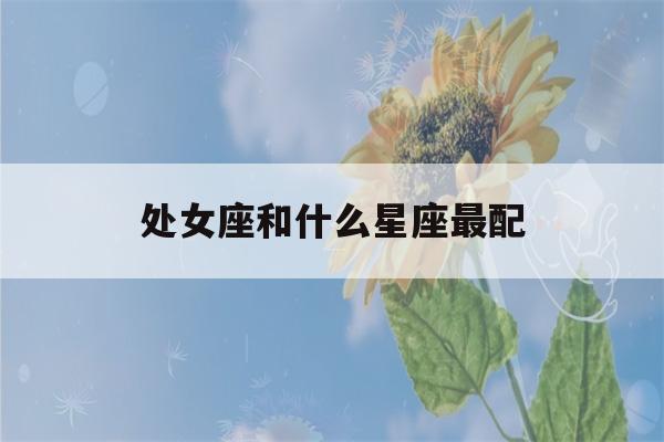 处女座和什么星座最配