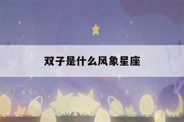 双子是什么风象星座