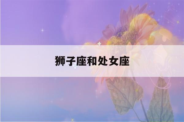 狮子座和处女座