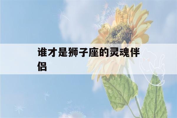 谁才是狮子座的灵魂伴侣