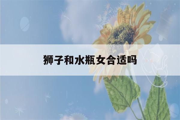 狮子和水瓶女合适吗