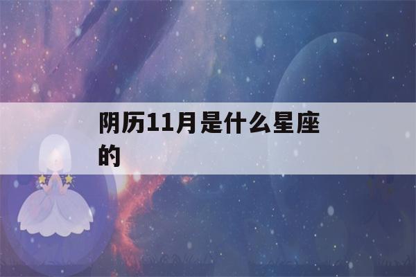 阴历11月是什么星座的