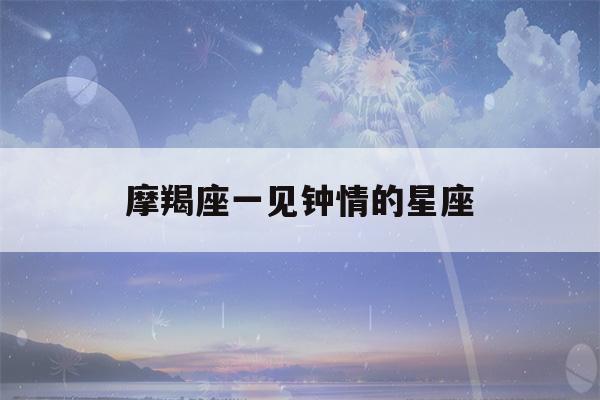 摩羯座一见钟情的星座