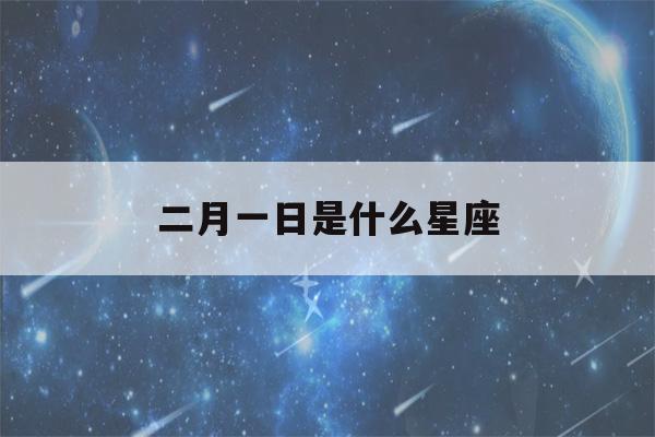 二月一日是什么星座