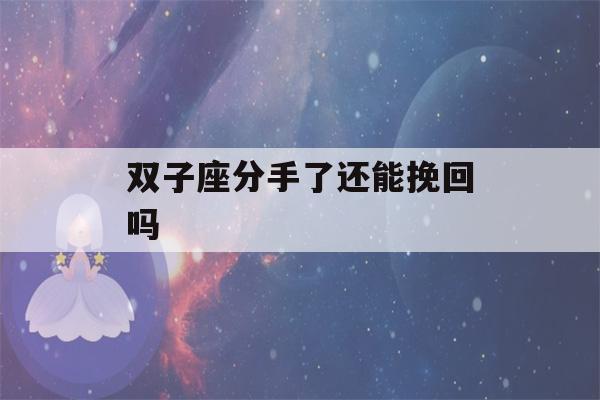 双子座分手了还能挽回吗