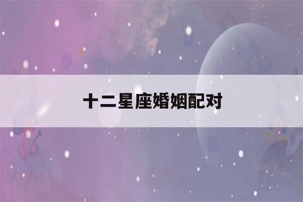 十二星座婚姻配对