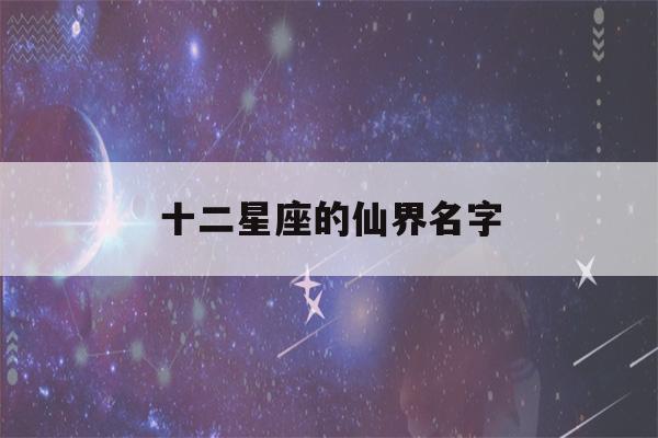 十二星座的仙界名字