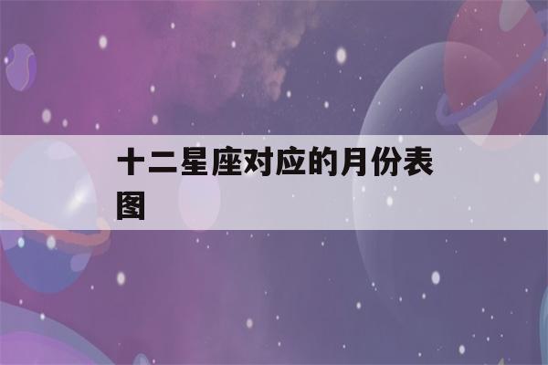 十二星座对应的月份表图