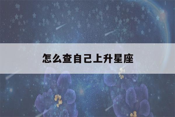 怎么查自己上升星座