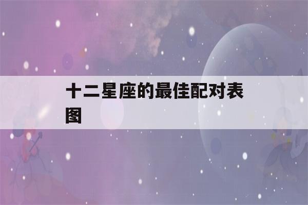 十二星座的最佳配对表图