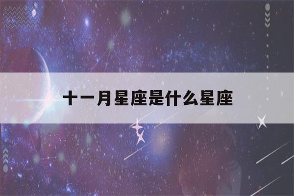 十一月星座是什么星座