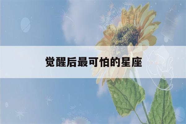 觉醒后最可怕的星座