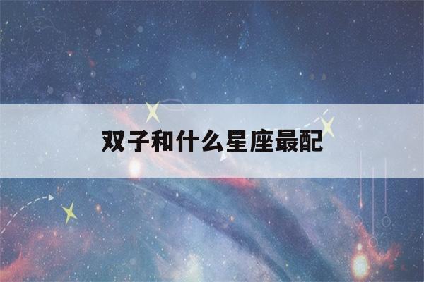 双子和什么星座最配