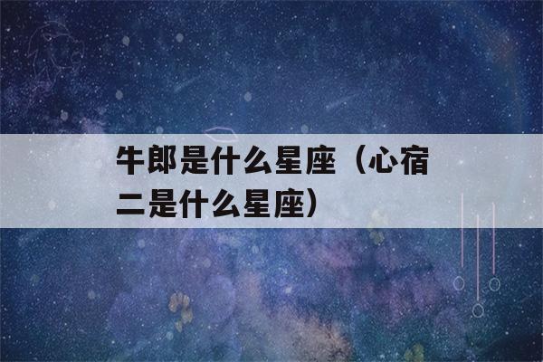 牛郎是什么星座（心宿二是什么星座）