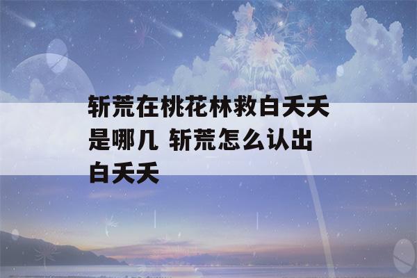 斩荒在桃花林救白夭夭是哪几 斩荒怎么认出白夭夭