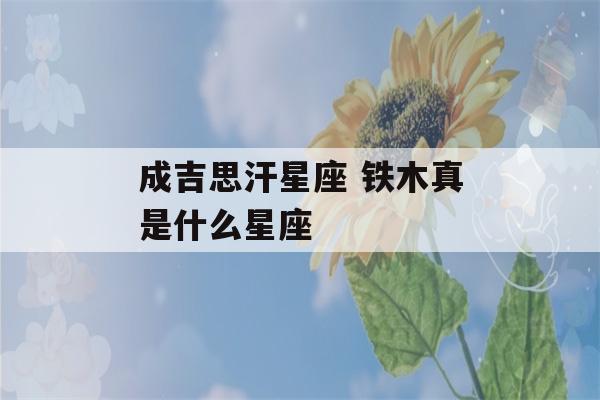 成吉思汗星座 铁木真是什么星座