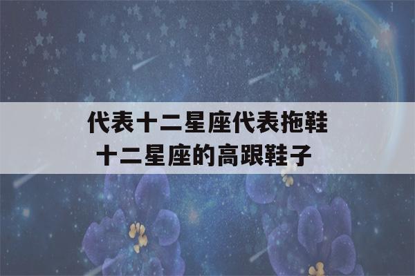 代表十二星座代表拖鞋 十二星座的高跟鞋子