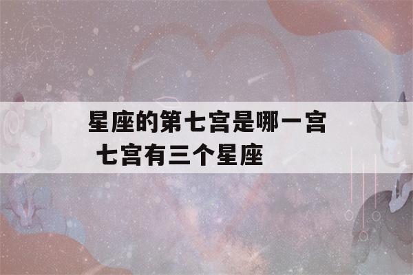 星座的第七宫是哪一宫 七宫有三个星座