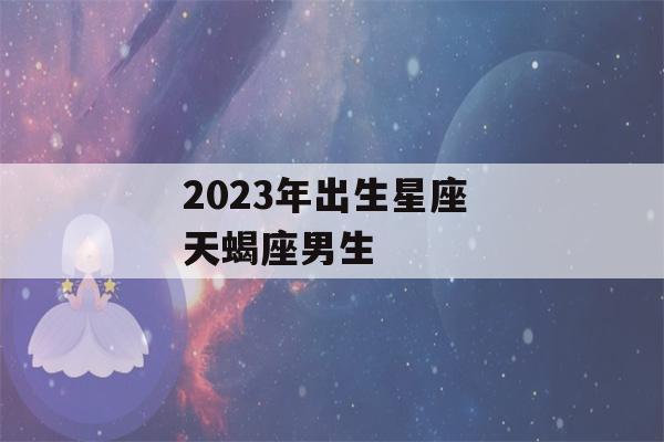 2023年出生星座 天蝎座男生