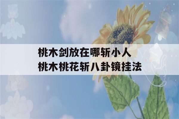 桃木剑放在哪斩小人 桃木桃花斩八卦镜挂法